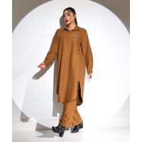 Bella Gömlekli Modest Takım - KAHVE